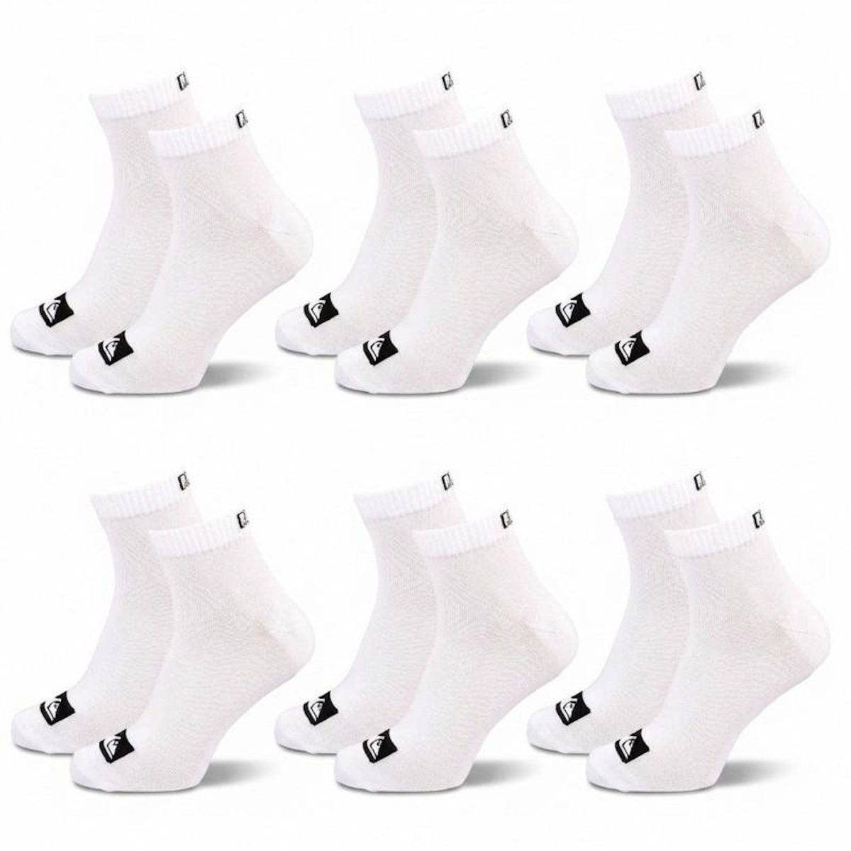 QUIKSILVER Quiksilver Pack de Chaussettes Homme QUARTER– Lot 6 Paires Sport