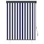 Voir la diapositive 2 : VIDAXL Store roulant d'exterieur 120x250 cm Bleu et blanc