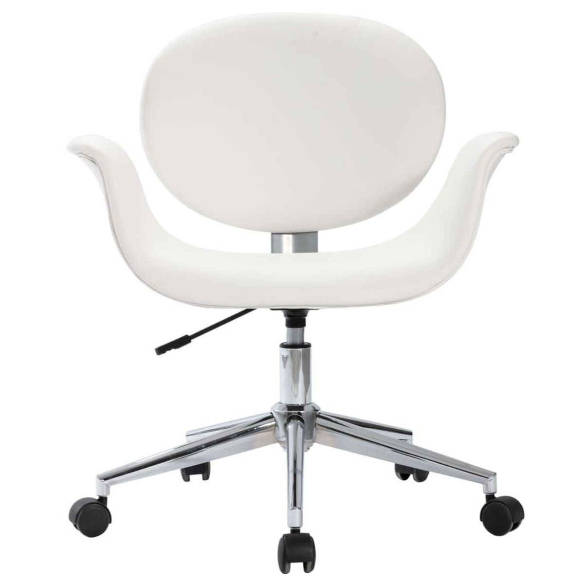 VIDAXL Chaise pivotante de bureau Blanc Similicuir