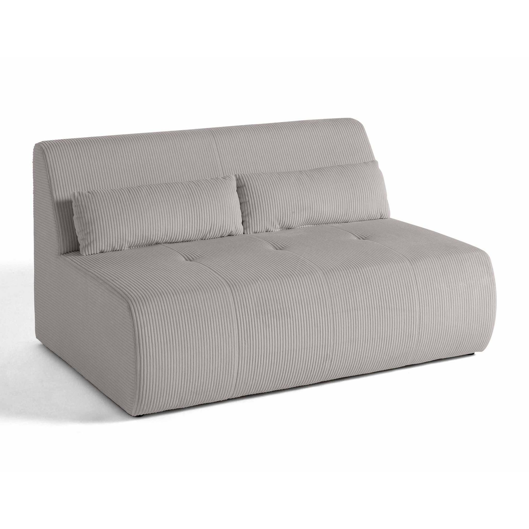 LISA DESIGN Onyx - canapé droit 2 places - en velours côtelé. Coloris disponibles : Noir, Beige, Vert