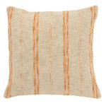 Paris Prix Coussin Déco en Lin  Noreen  45x45cm Beige & Orange