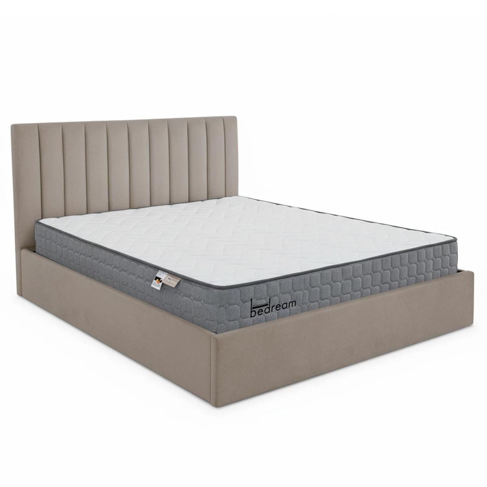 Paris Prix Pack lit coffre& matelas  dream & goodream  180x200cm taupe