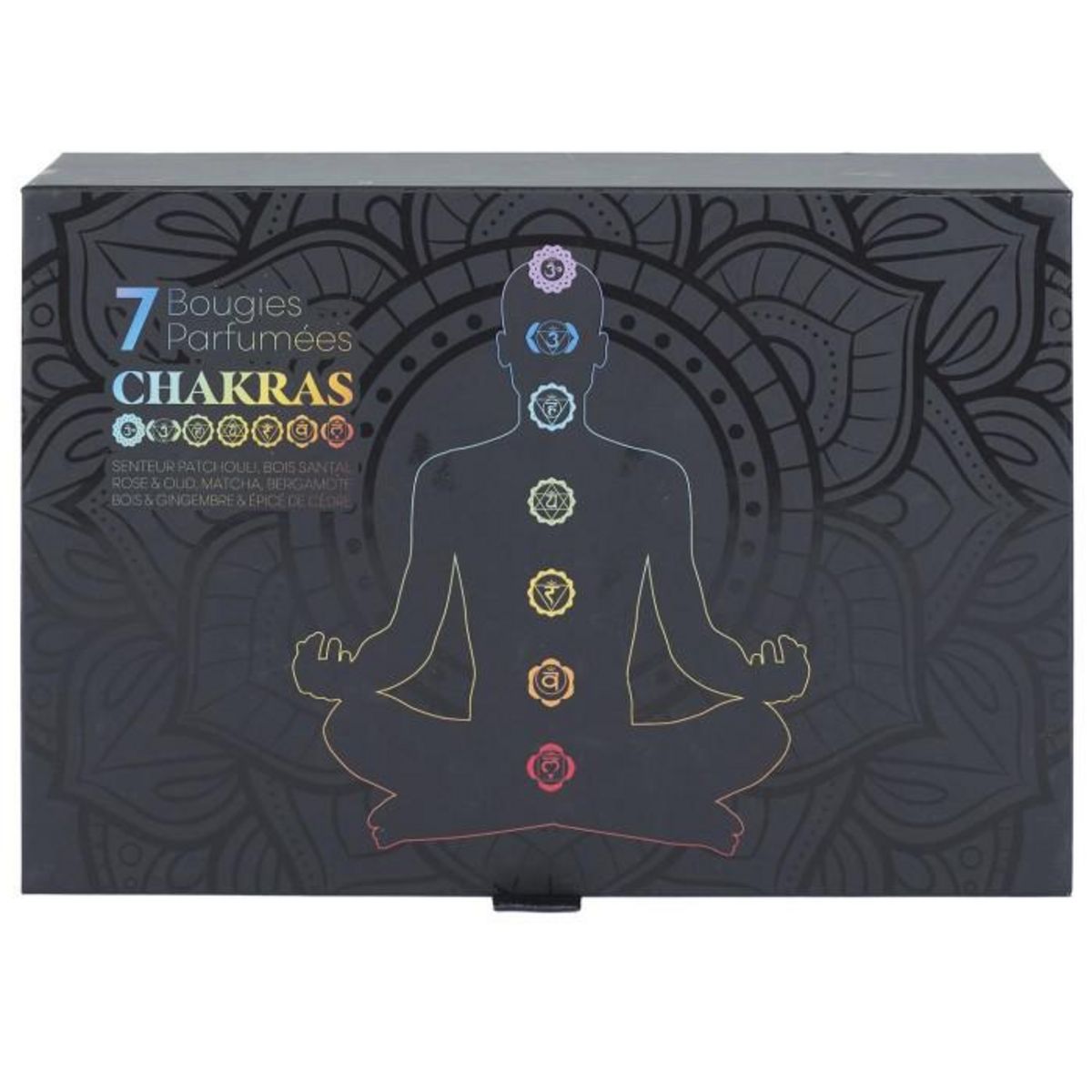 Paris Prix Coffret 7 Bougies Parfumées  Chakra  24cm Multicolore