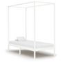 Voir la diapositive 1 : VIDAXL Cadre de lit a baldaquin Blanc Bois de pin massif 100x200 cm