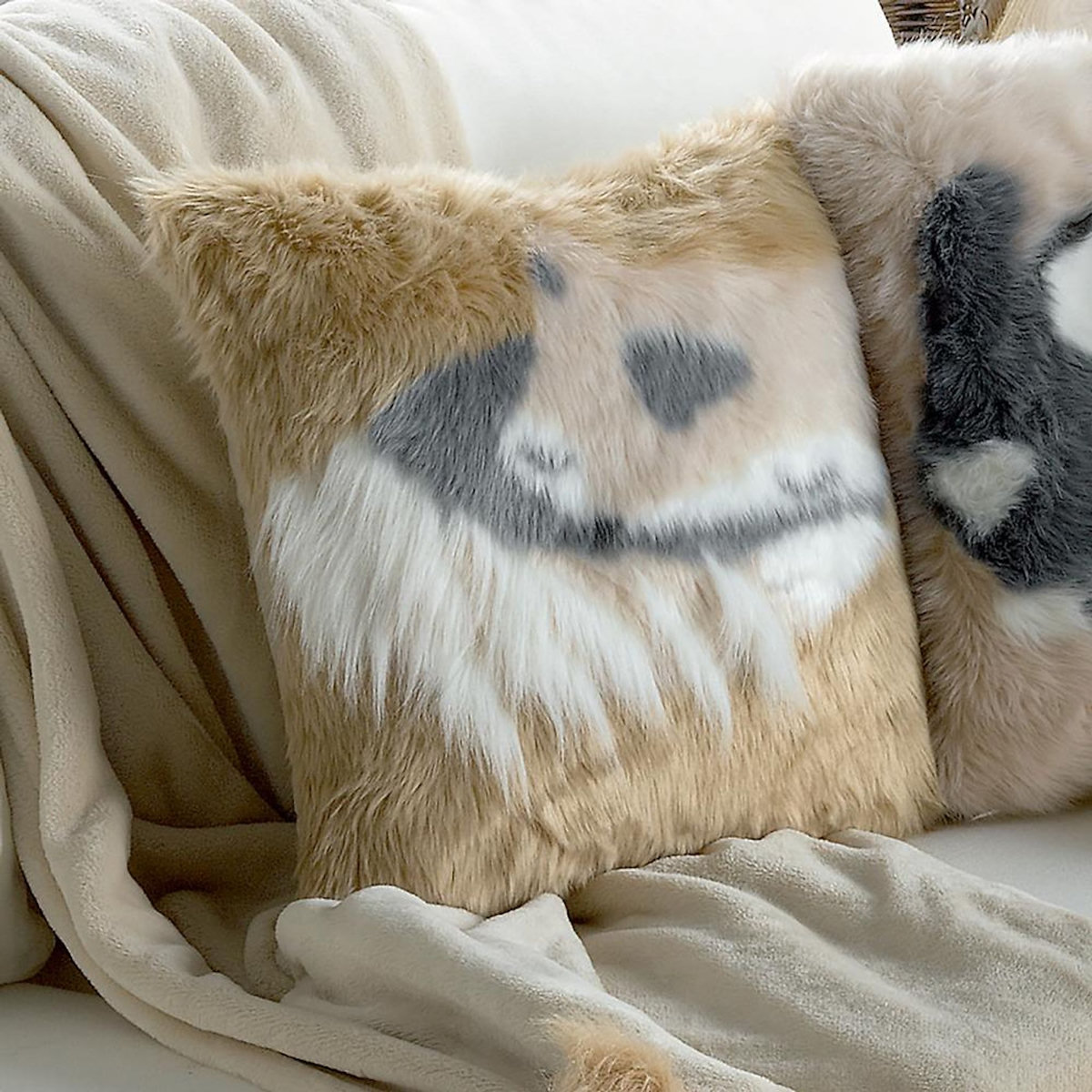 Les Ateliers du Linge Coussin 100% acrylique et polyester brushy