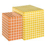 Voir la diapositive 2 : ATMOSPHERA Lot de 2 Tables d'Appoint  Betsy  45cm Jaune & Orange