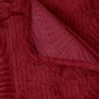 Voir la diapositive 2 : ATMOSPHERA Dessus de Lit en Velours  Feuille  240x260cm Rouge Grenat