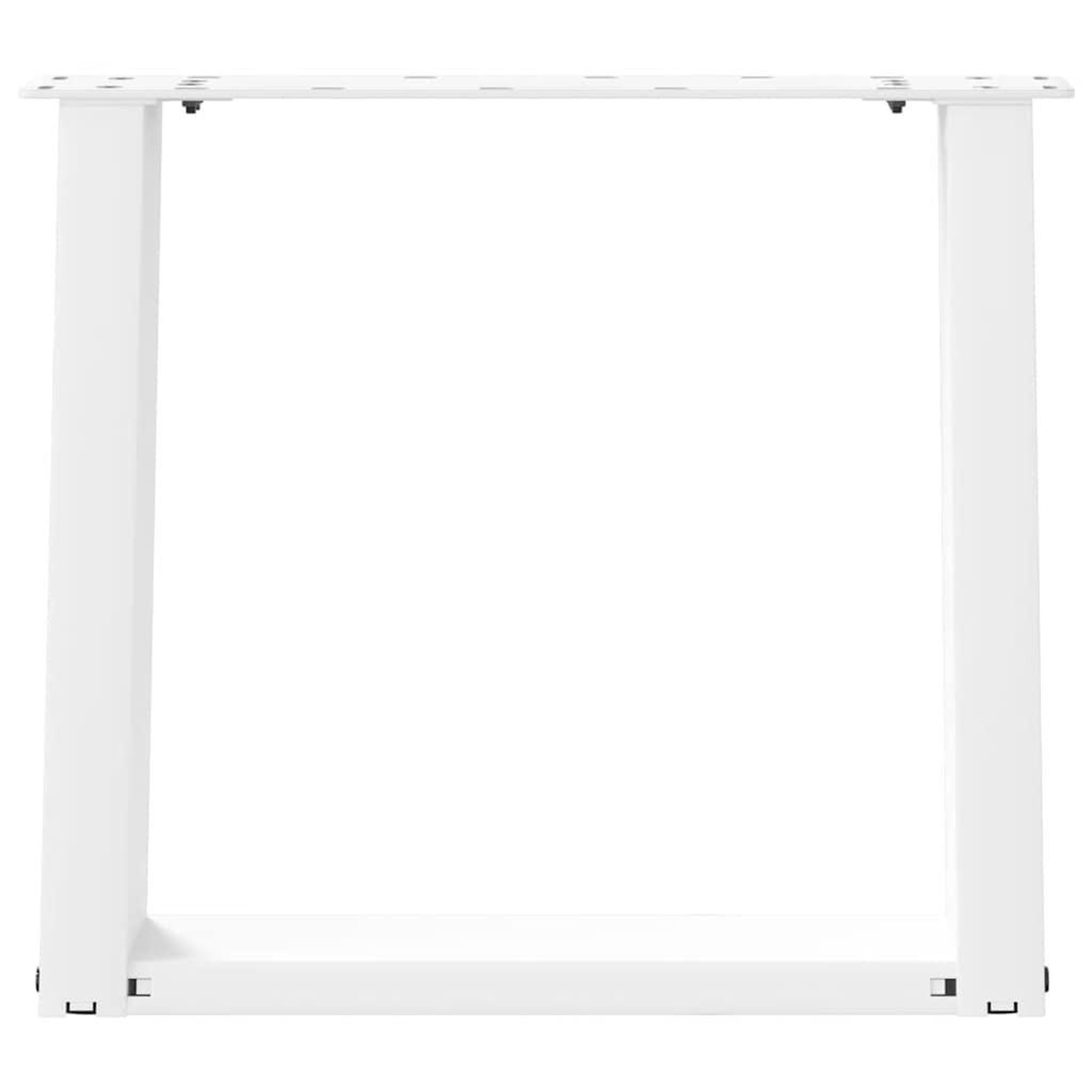 Voir la diapositive 5 : VIDAXL Pieds de table basse forme de U 2 pcs blanc 50x(42-43) cm acier