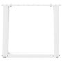 Voir la diapositive 5 : VIDAXL Pieds de table basse forme de U 2 pcs blanc 50x(42-43) cm acier
