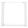 Voir la diapositive 5 : VIDAXL Pieds de table basse forme de U 2 pcs blanc 50x(42-43) cm acier