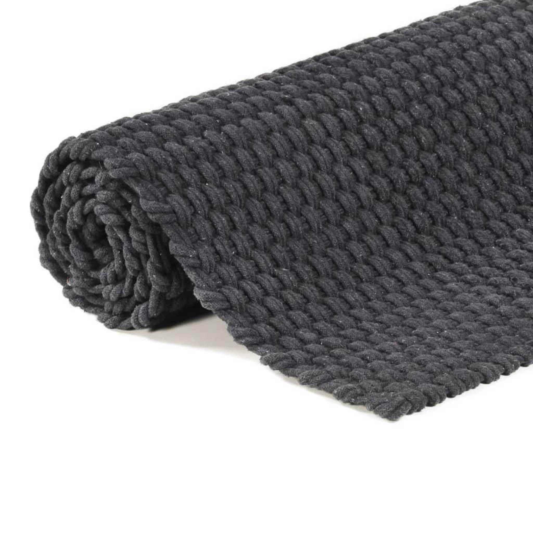 Voir la diapositive 4 : VIDAXL Tapis rectangulaire Anthracite 160x230 cm Coton