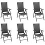 Voir la diapositive 5 : VIDAXL Ensemble a manger de jardin 7 pcs noir