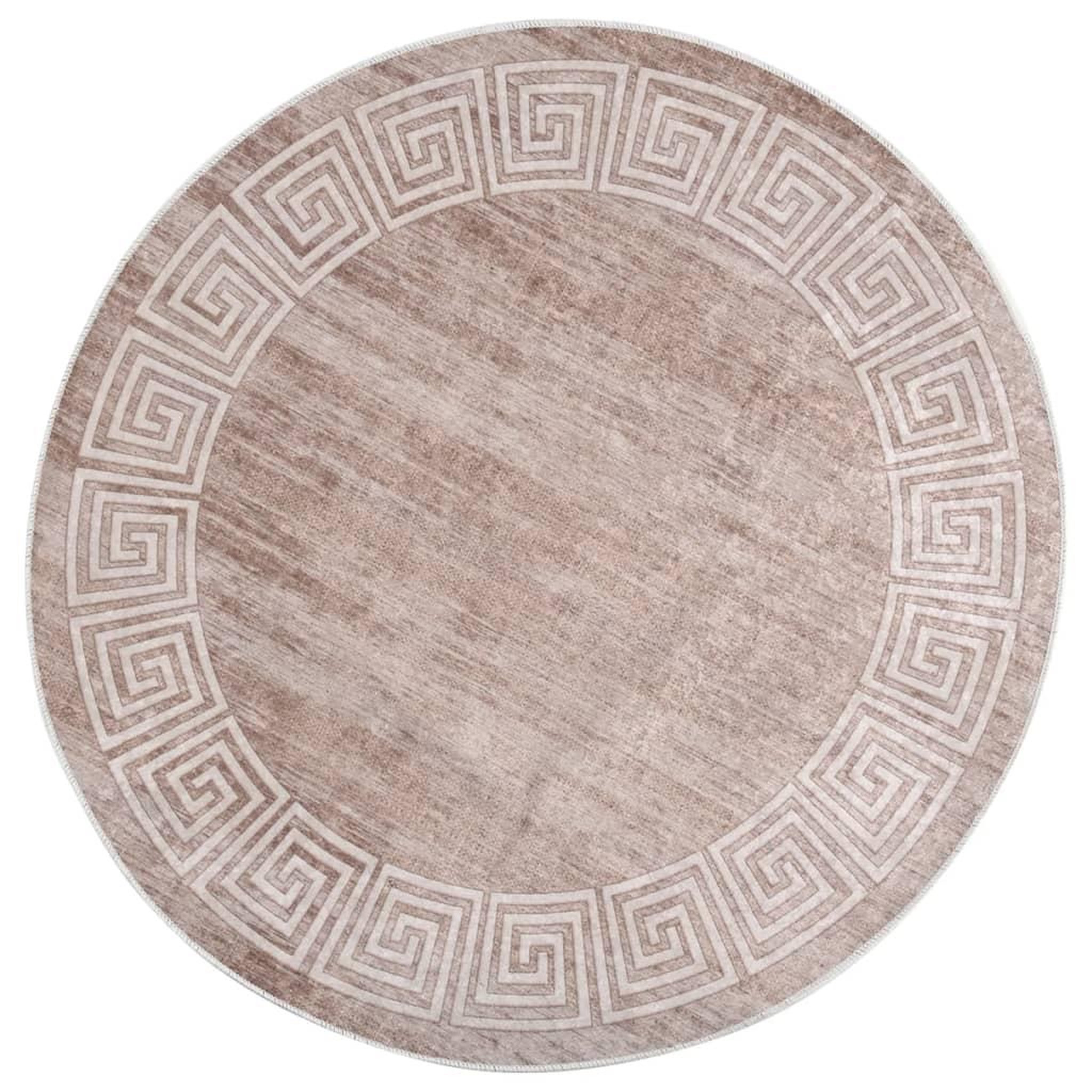 VIDAXL Tapis lavable antiderapant 120 cm beige
