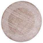 VIDAXL Tapis lavable antiderapant 120 cm beige