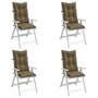 Voir la diapositive 1 : VIDAXL Coussins de chaise a dossier haut lot de 4 taupe melange tissu