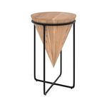 Rendez vous déco Grande sellette en bois d'accacia et métal D41 cm - Mafana. Coloris disponibles : Marron