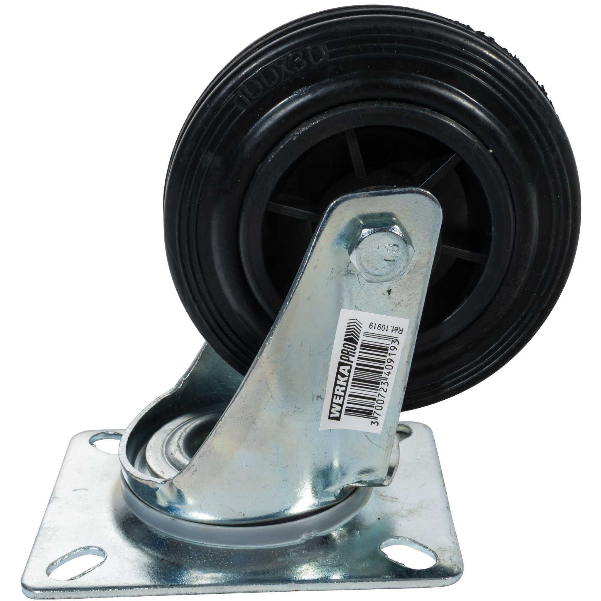 Voir la diapositive 4 : WERKAPRO Roulette pivotante werka pro sans frein  ø 100mm