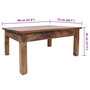 Voir la diapositive 6 : VIDAXL Table basse bois d'acajou massif 96x73x45 cm