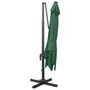 Voir la diapositive 3 : VIDAXL Parasol de jardin en porte-a-faux et mat et lumieres LED vert