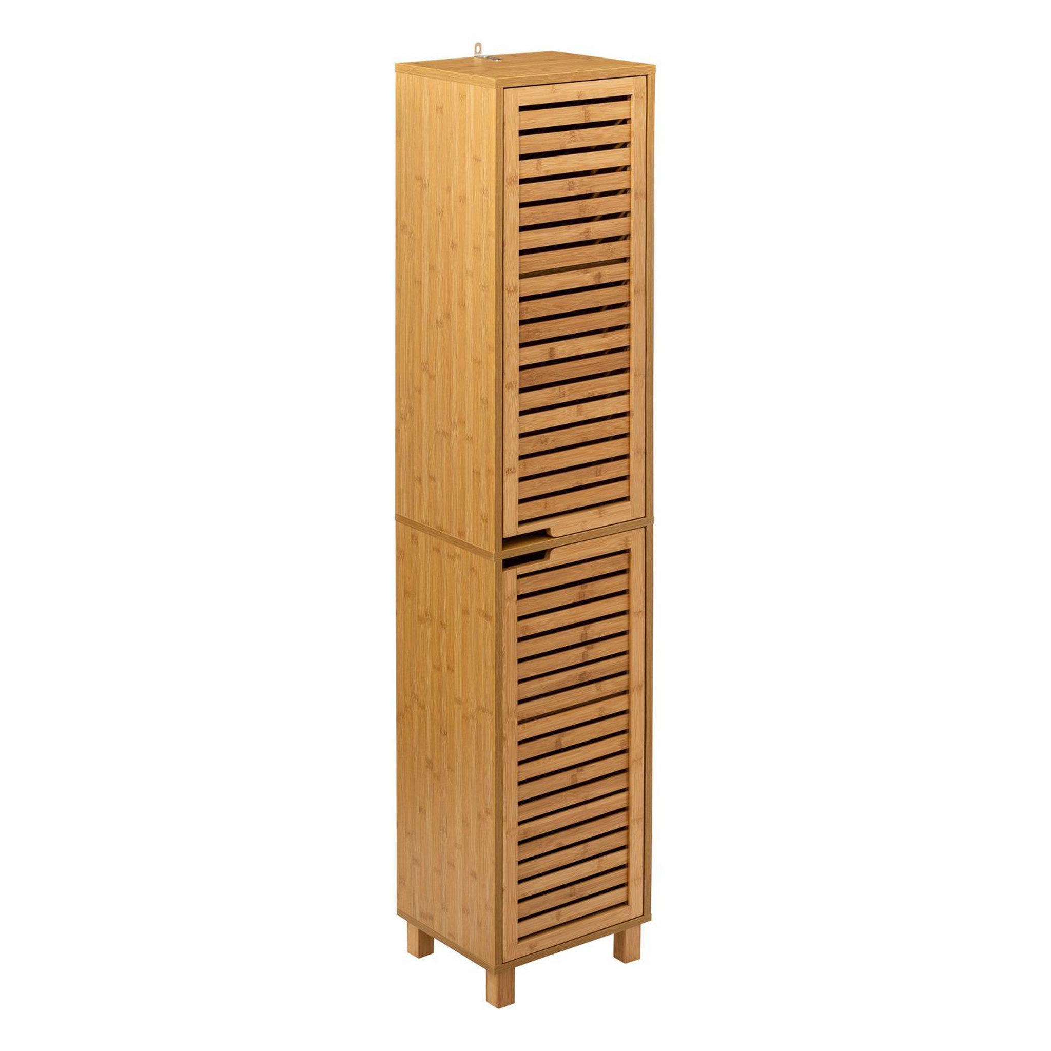 ATMOSPHERA Colonne de salle de bain en bambou sicela - 34 x h. 170 cm - marron naturel