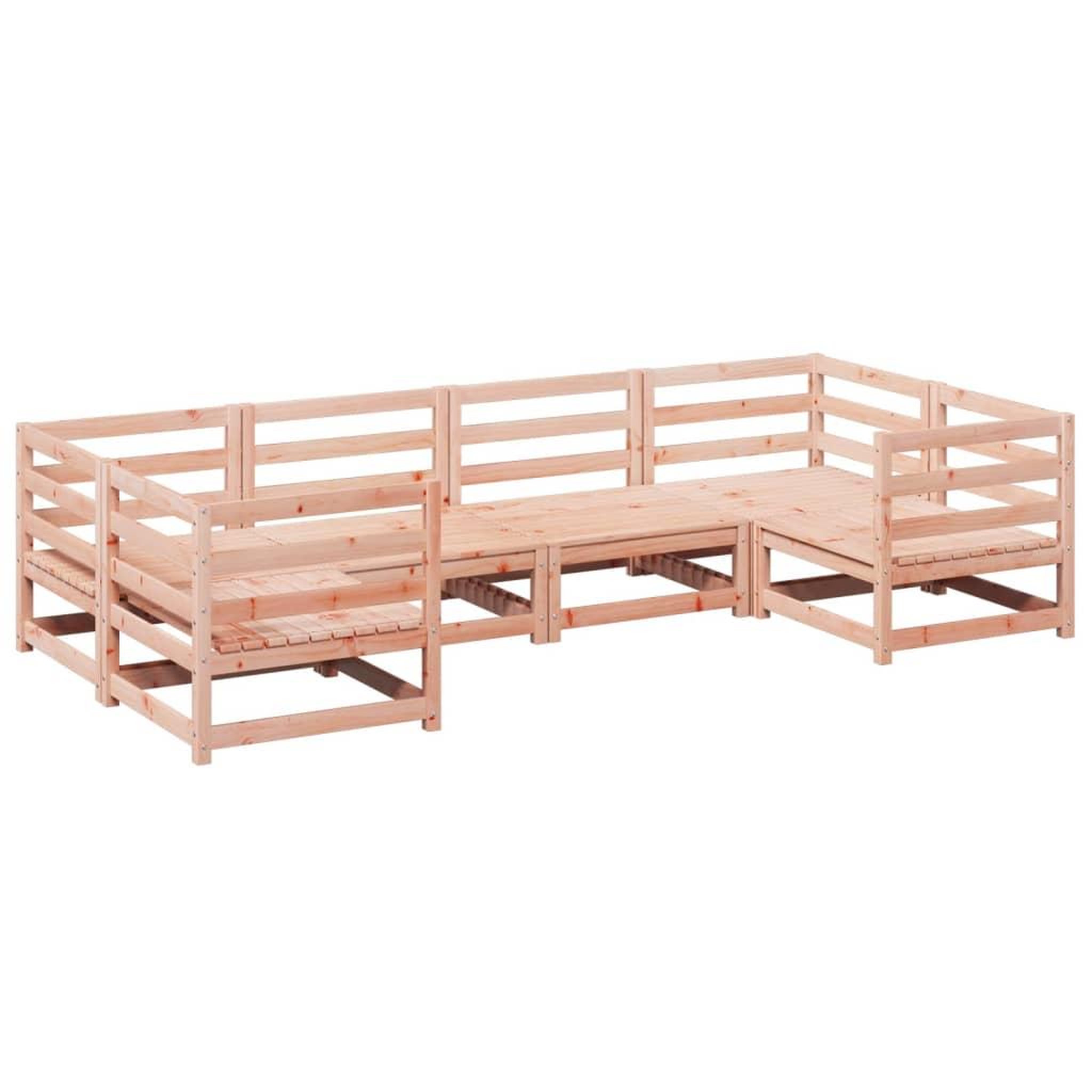 Voir la diapositive 2 : VIDAXL Salon de jardin 6 pcs bois massif sapin de douglas