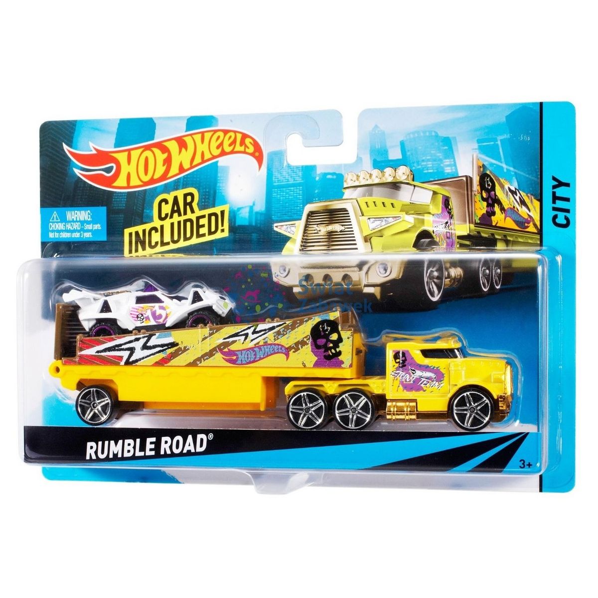 MATTEL Super transporteur et petite voiture Hot wheels