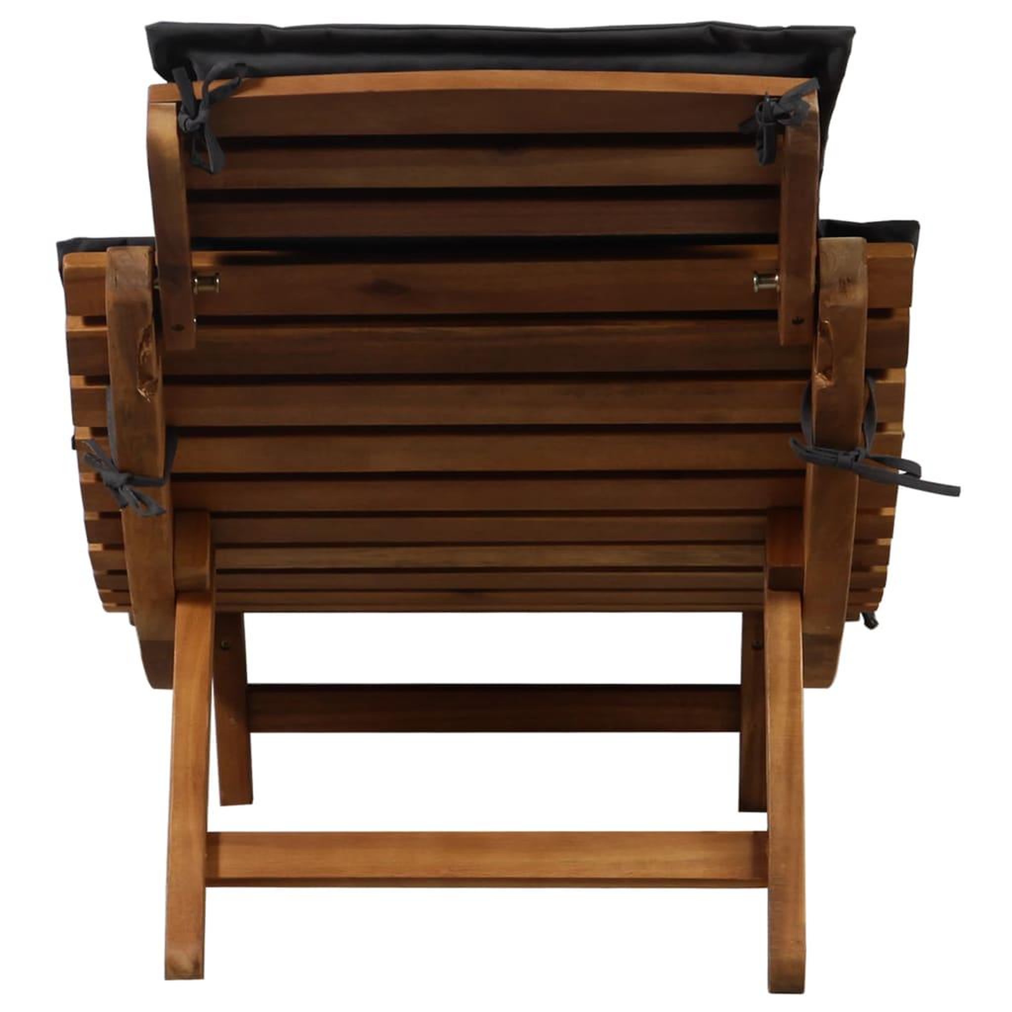 Voir la diapositive 5 : VIDAXL Chaises longues et coussins 2 pcs gris fonce bois massif acacia