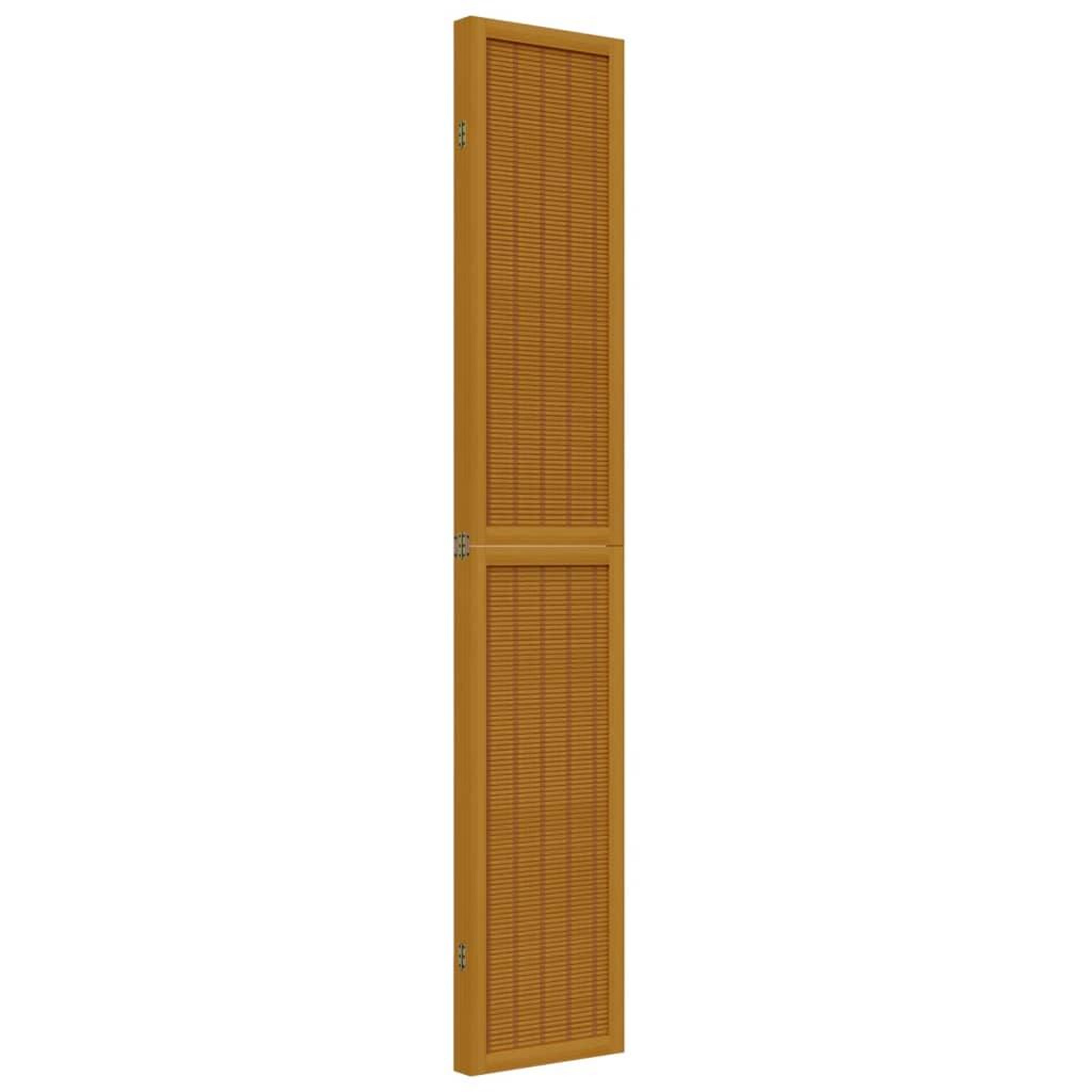 Voir la diapositive 5 : VIDAXL Cloison de separation 4 panneaux marron bois paulownia massif
