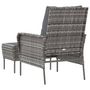 Voir la diapositive 5 : VIDAXL Chaise de jardin avec tabouret gris resine tressee