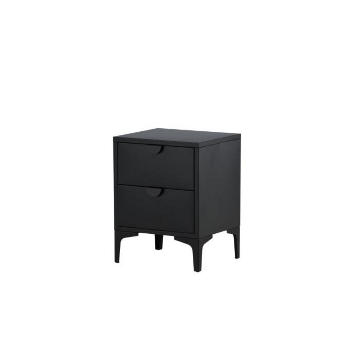 Paris Prix Table de Chevet 2 Tiroirs  Piring  59cm Noir