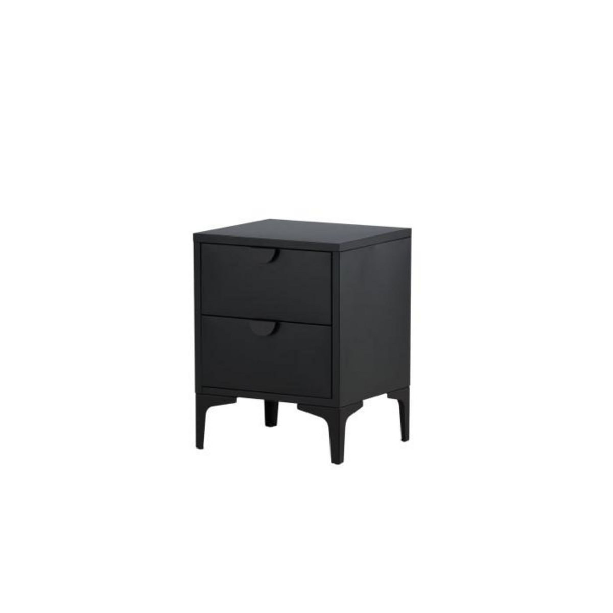 Paris Prix Table de Chevet 2 Tiroirs  Piring  59cm Noir