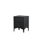 Voir la diapositive 5 : Paris Prix Table de Chevet 2 Tiroirs  Piring  59cm Noir