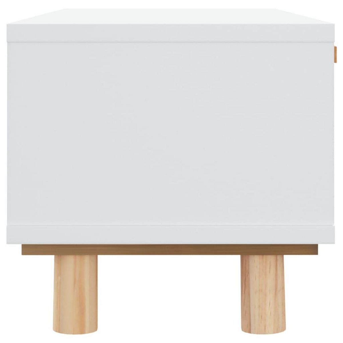 VIDAXL Table basse Blanc 80x40x30 cm Bois d'ingenierie et pin massif
