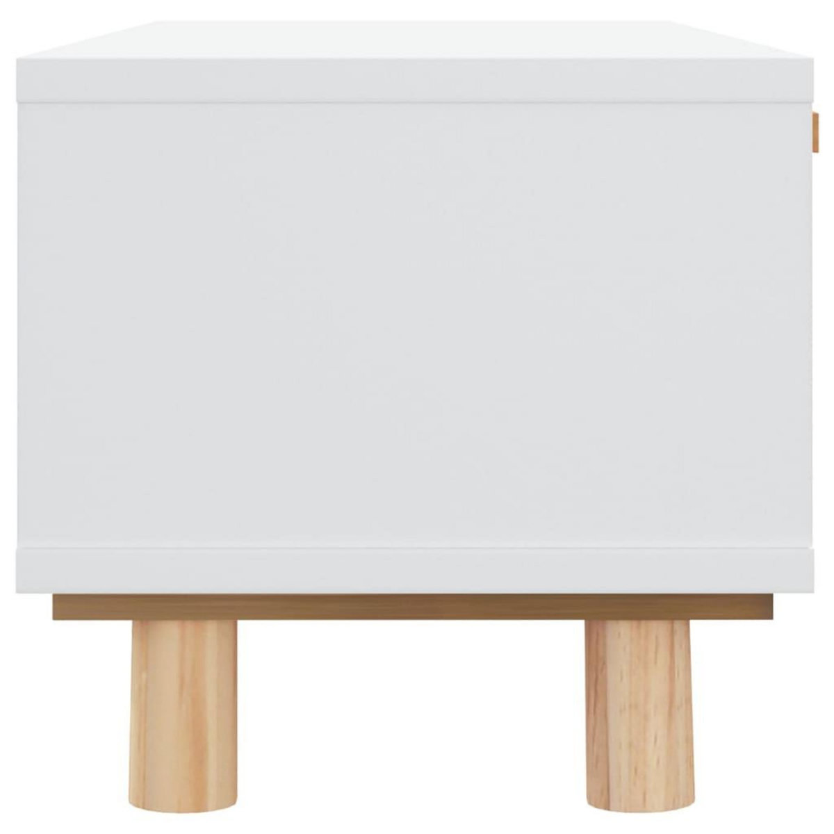 VIDAXL Table basse Blanc 80x40x30 cm Bois d'ingenierie et pin massif
