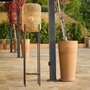Voir la diapositive 3 : Lumisky Lampadaire sans fil STANLEY Beige Poly rotin H150cm