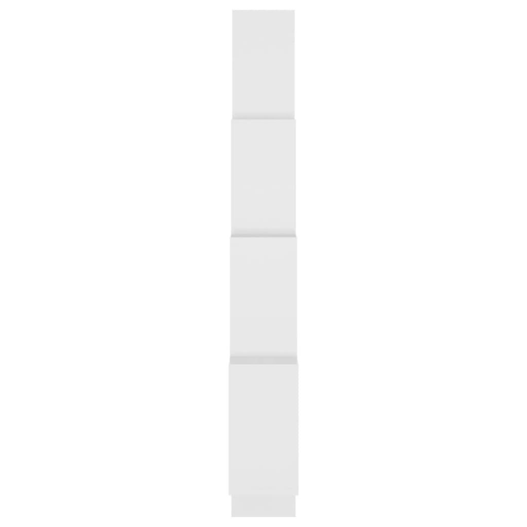 Voir la diapositive 5 : VIDAXL Etagere murale cube Blanc 90x15x119 cm Bois d'ingenierie