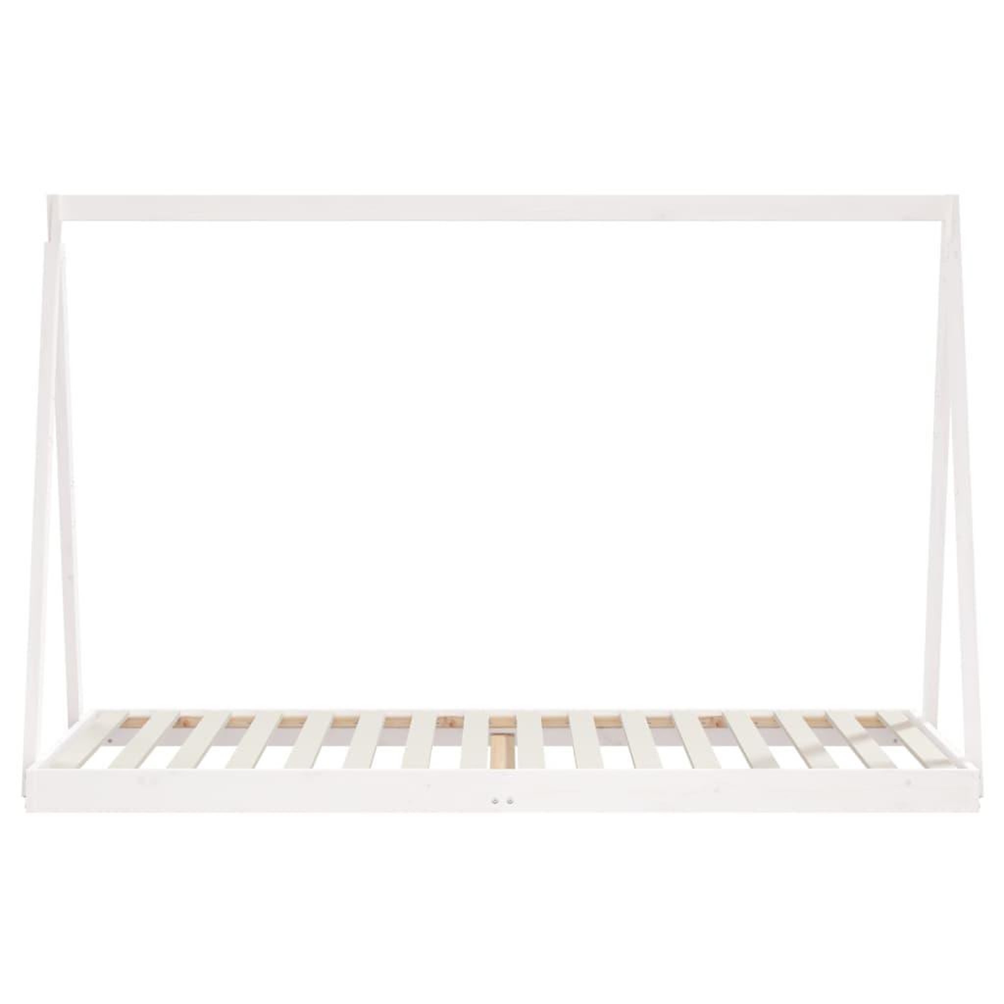 Voir la diapositive 4 : VIDAXL Cadre de lit pour enfants blanc 90x200 cm bois de pin massif