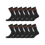 Black et Decker Lot de 12 paires de chaussettes haute de travail Tekl. Coloris disponibles : Noir