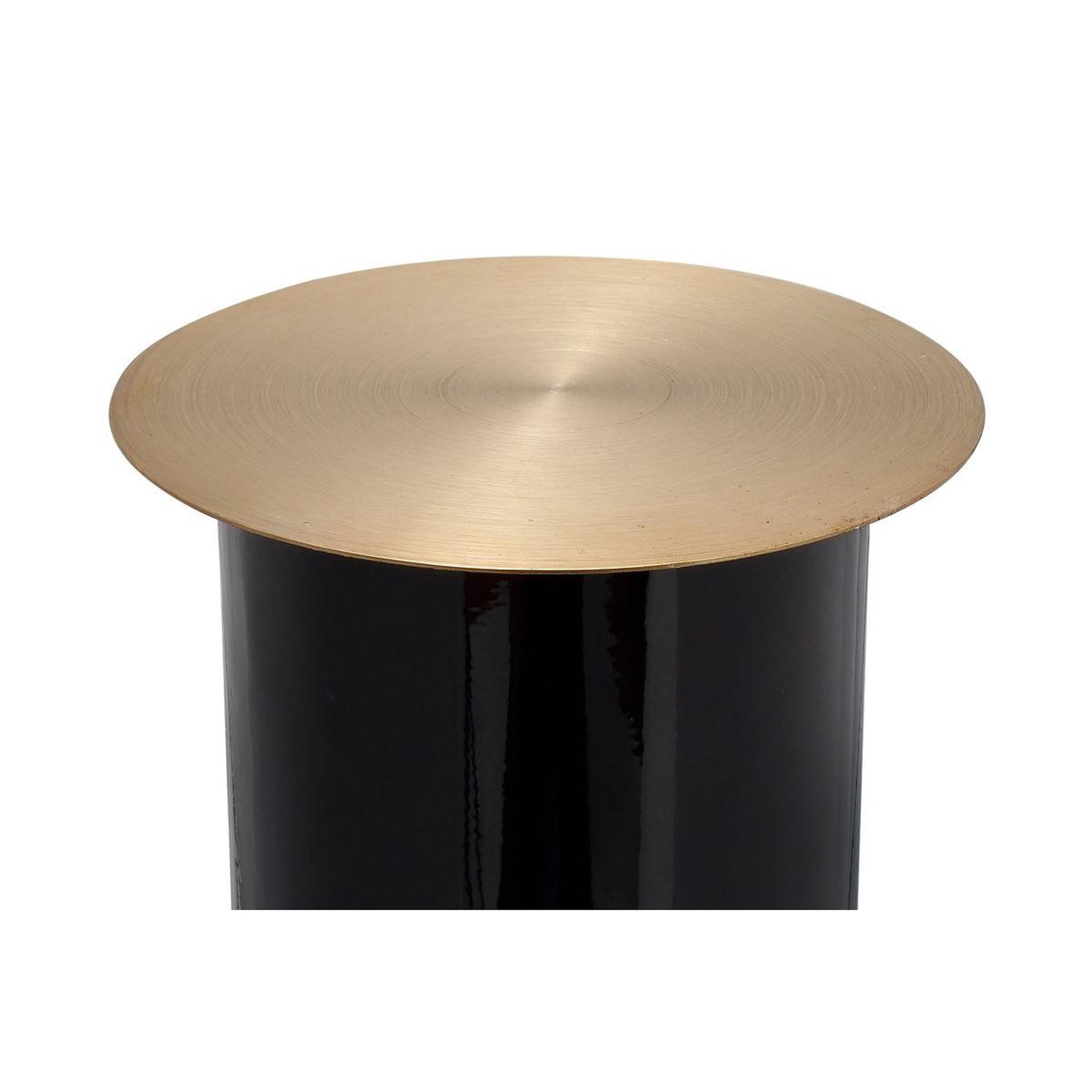 Voir la diapositive 2 : Paris Prix Bougeoir de sol  colby  40cm noir & or
