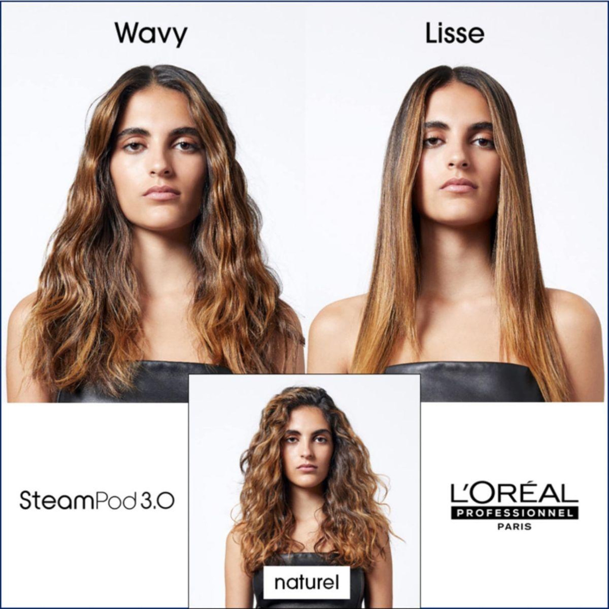 Voir la diapositive 3 : L'Oreal Expert Professionnel Lisseur vapeur Steampod 3 blanc