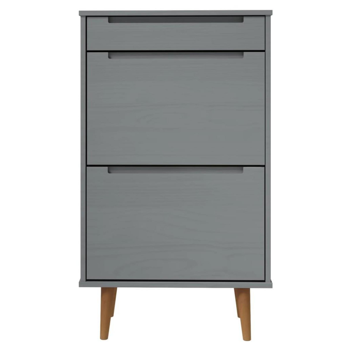 VIDAXL Armoire a chaussures MOLDE Gris 59,5x35x103 cm Bois de pin