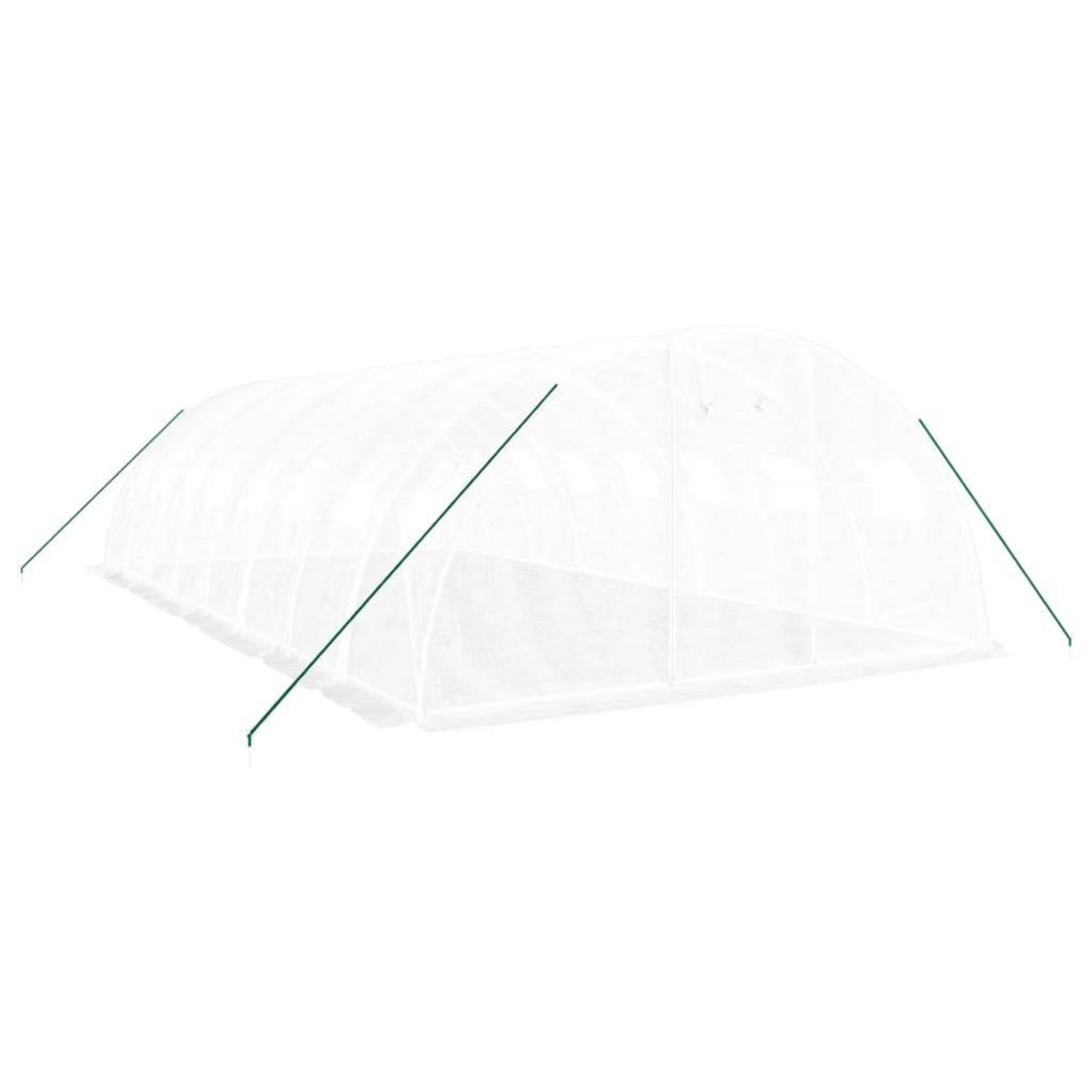 VIDAXL Serre avec cadre en acier blanc 32 m² 8x4x2 m