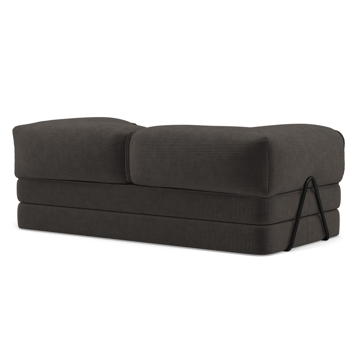 LISA DESIGN Poppy - canapé 3 places convertible en velours côtelé