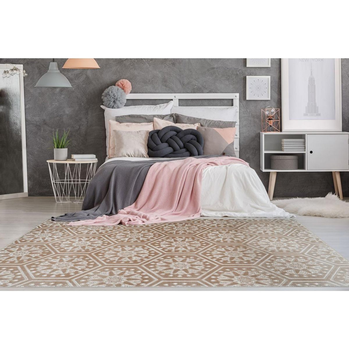 Paris Prix Tapis Moderne Fait Main  Monroe II  Taupe