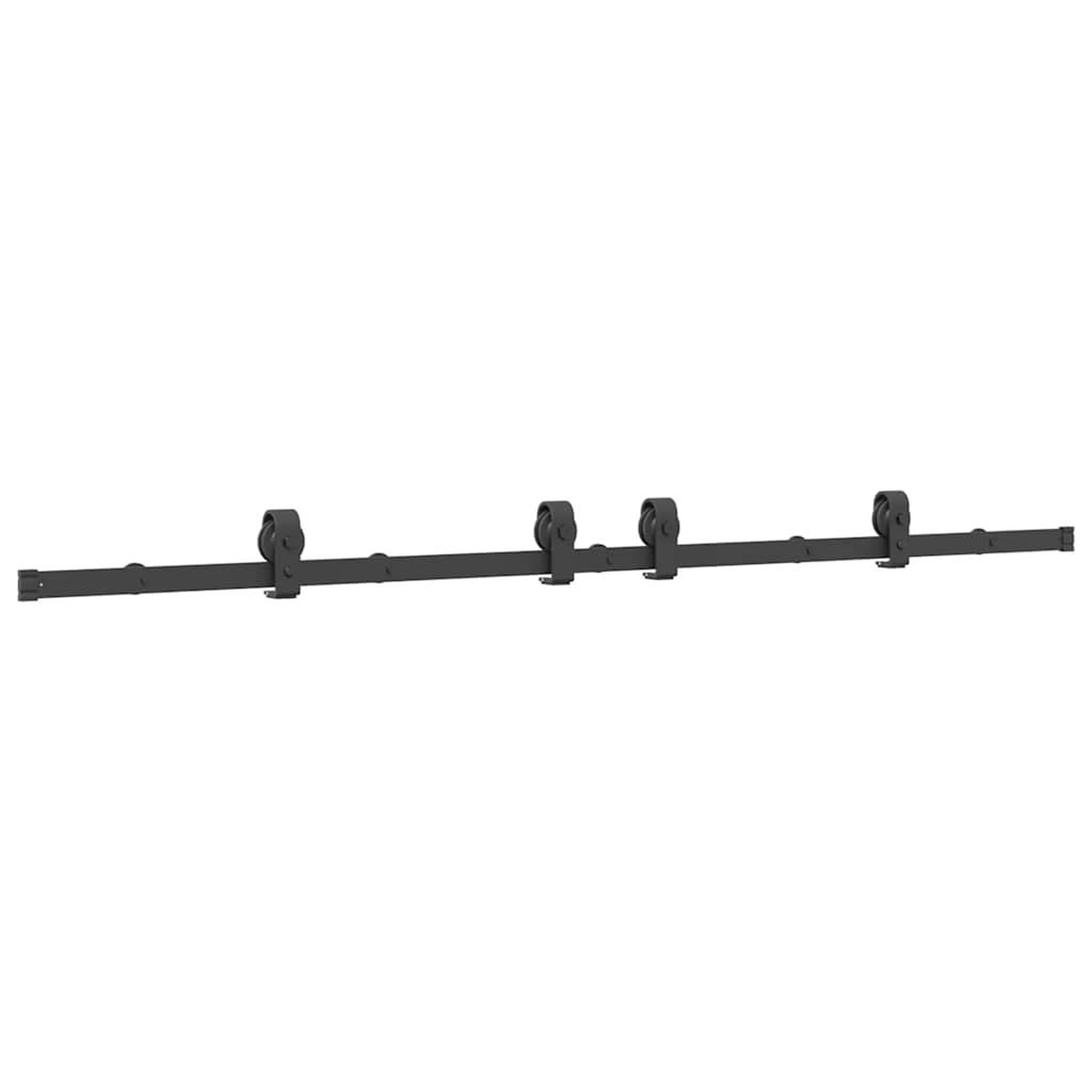 Voir la diapositive 4 : VIDAXL Kit de quincaillerie de porte coulissante 200 cm Acier Noir