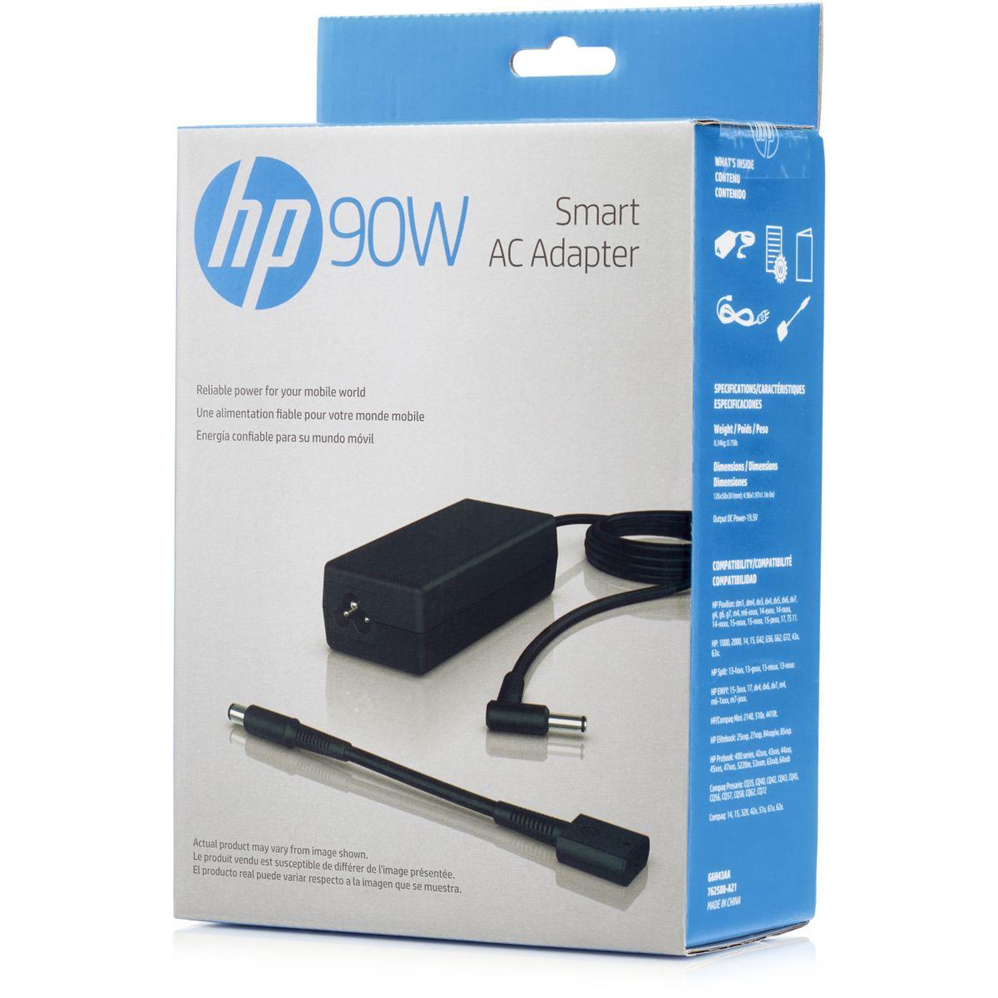 Voir la diapositive 2 : HP Chargeur secteur 90W Smart AC
