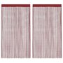 Voir la diapositive 1 : VIDAXL Rideau en fils 2 pcs 100 x 250 cm Bordeaux