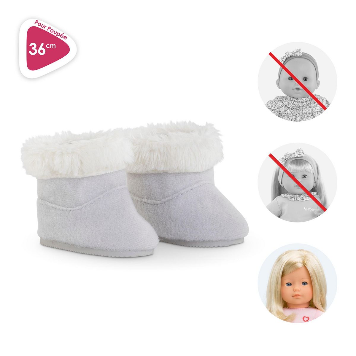 Corolle Bottes Fourrées pour Poupée ma Corolle