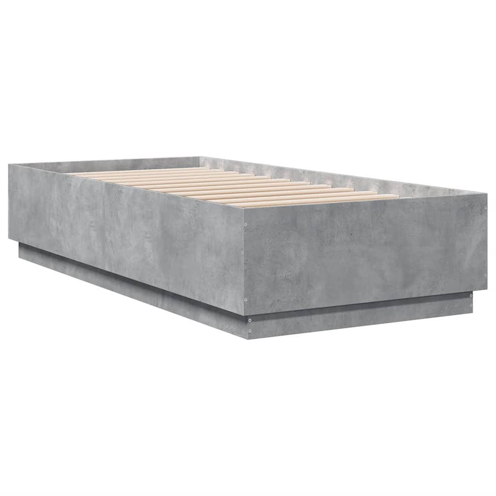 Voir la diapositive 3 : VIDAXL Cadre de lit sans matelas gris beton 100x200 cm