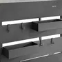 HESPERIDE Table de balcon repliable Fira - 3 Personnes - Gris graphite